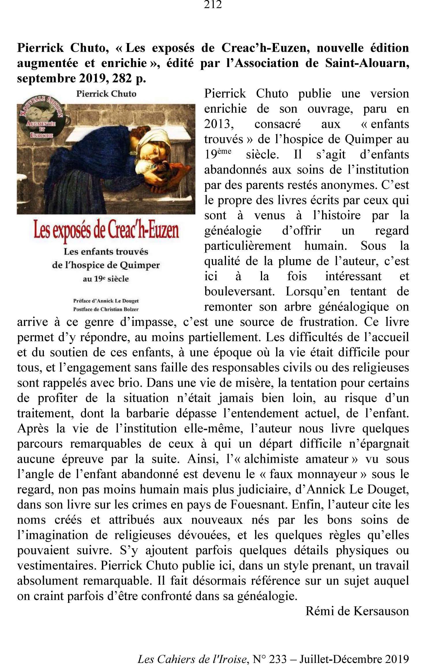 Cahiers de lIroise. 12.2019
